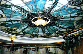Centre Boss of Tiffany Glass Ceiling